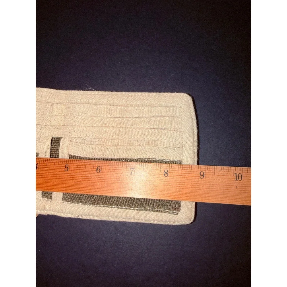 Core Hemp Bifold Wallet Brown Cream Himalayan Hemp Made in Nepal NWT